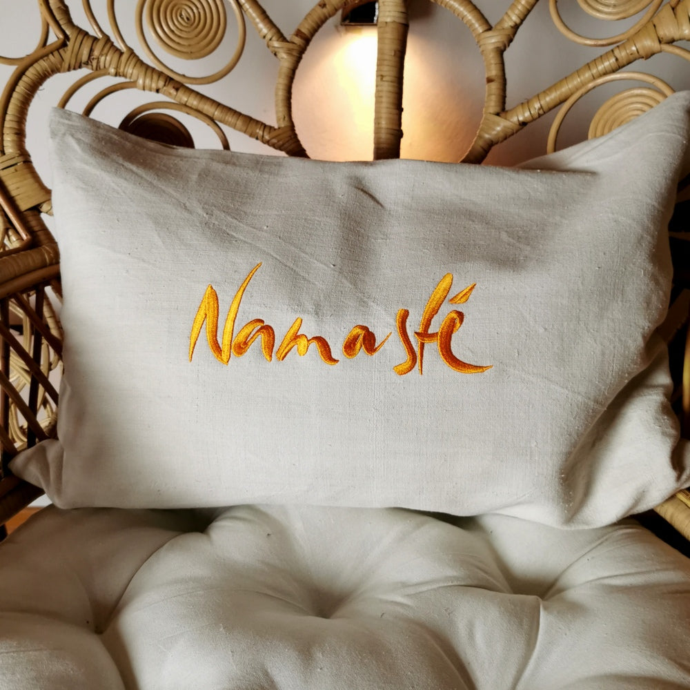 Kissenhülle Bauernleinen "Namasté"