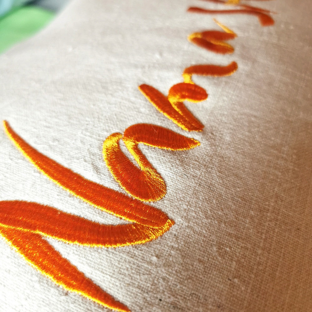 Kissenhülle Bauernleinen "Namasté"