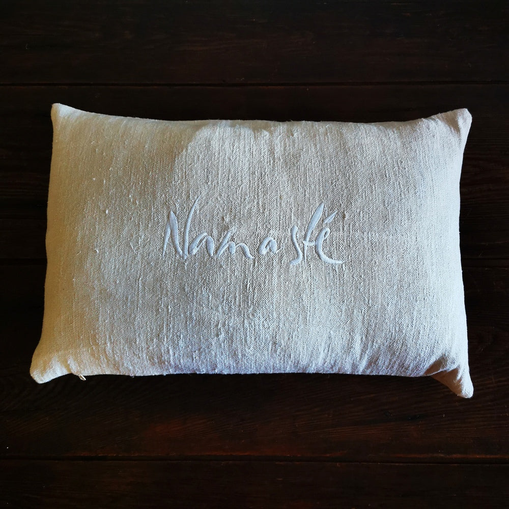 Kissenhülle Bauernleinen "Namasté"