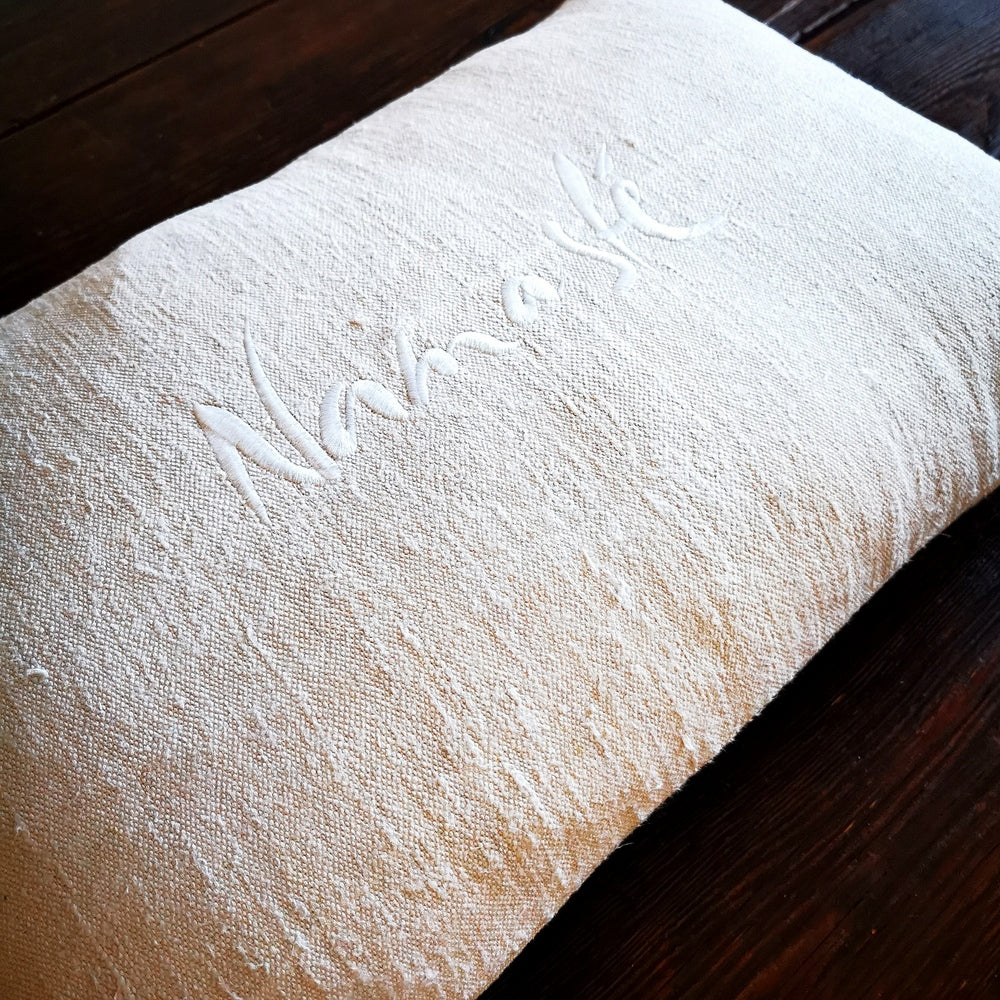 Kissenhülle Bauernleinen "Namasté"