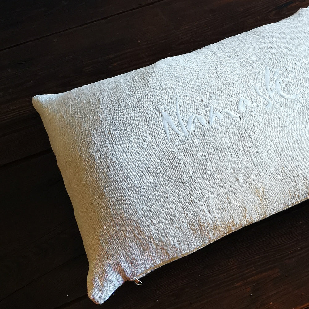 Kissenhülle Bauernleinen "Namasté"