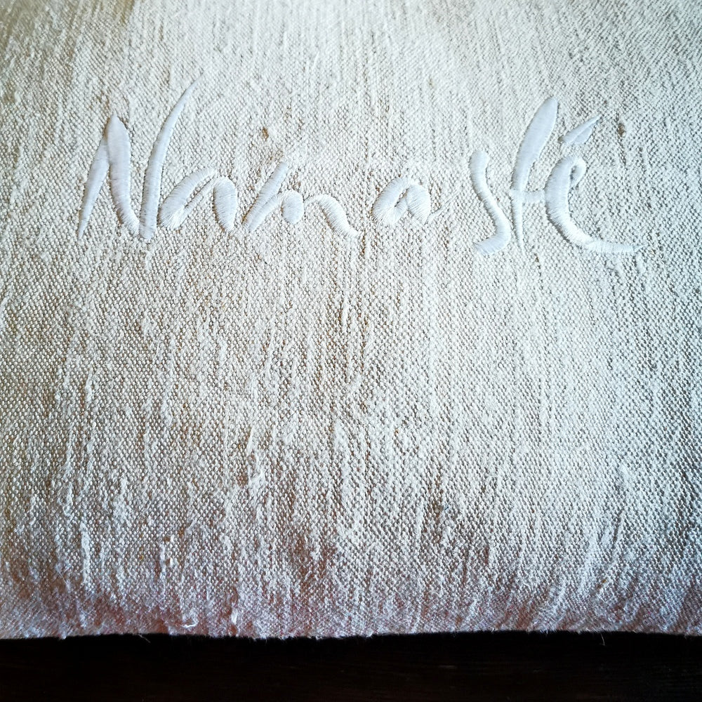 Kissenhülle Bauernleinen "Namasté"