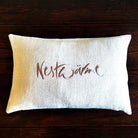 Kissenhülle Bauernleinen "Nestwärme"