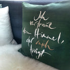 Kissenhülle Bauernleinen "Ich vertraue dem Himmel, der mich trägt."