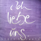 Kissenhülle Bauernleinen "Ich liebe uns"