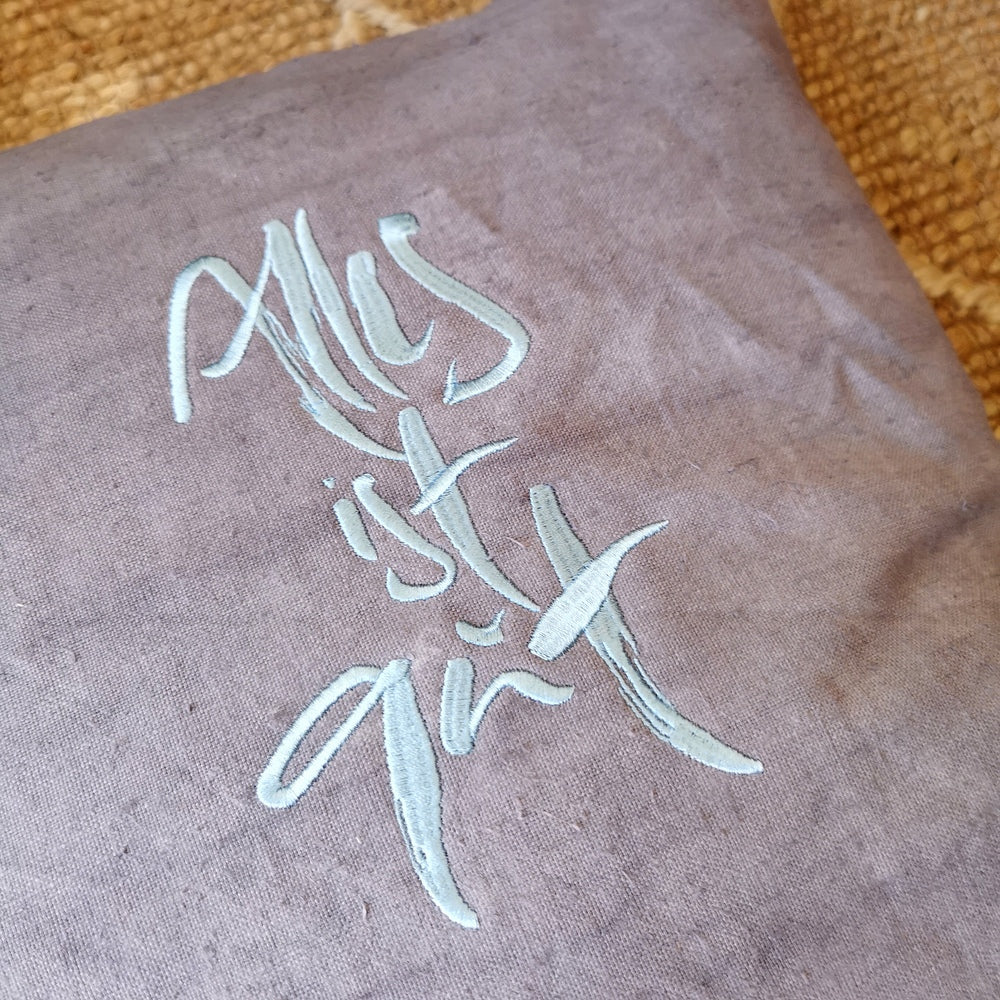 Kissenhülle Bauernleinen "Alles ist gut"