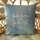 Kissenhülle Bauernleinen "Herzenswarm und Seelentief"