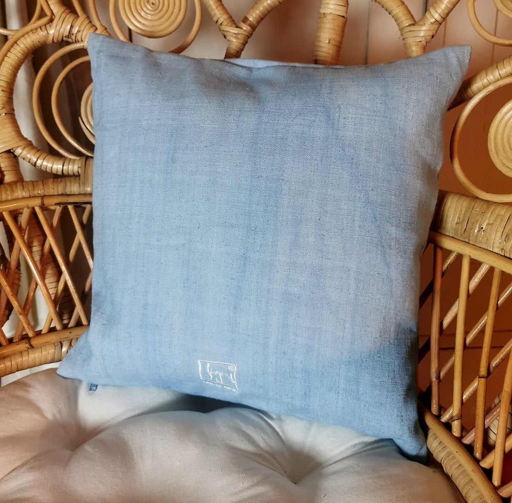 Kissenhülle Bauernleinen "Herzenswarm und Seelentief"