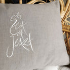 Kissenhülle Bauernleinen "die Zeit ist Jetzt"