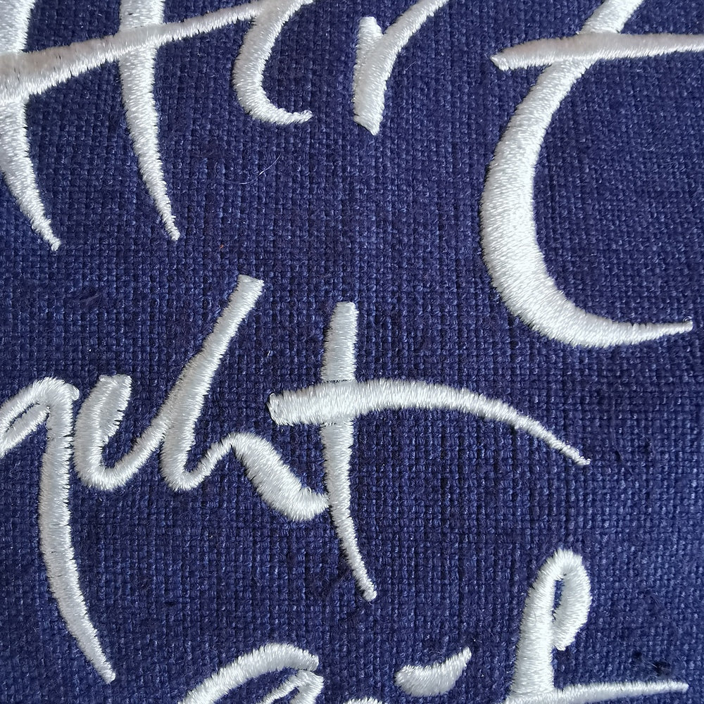 Bauernleinen Zirbenkissen "Mein Herz geht auf"