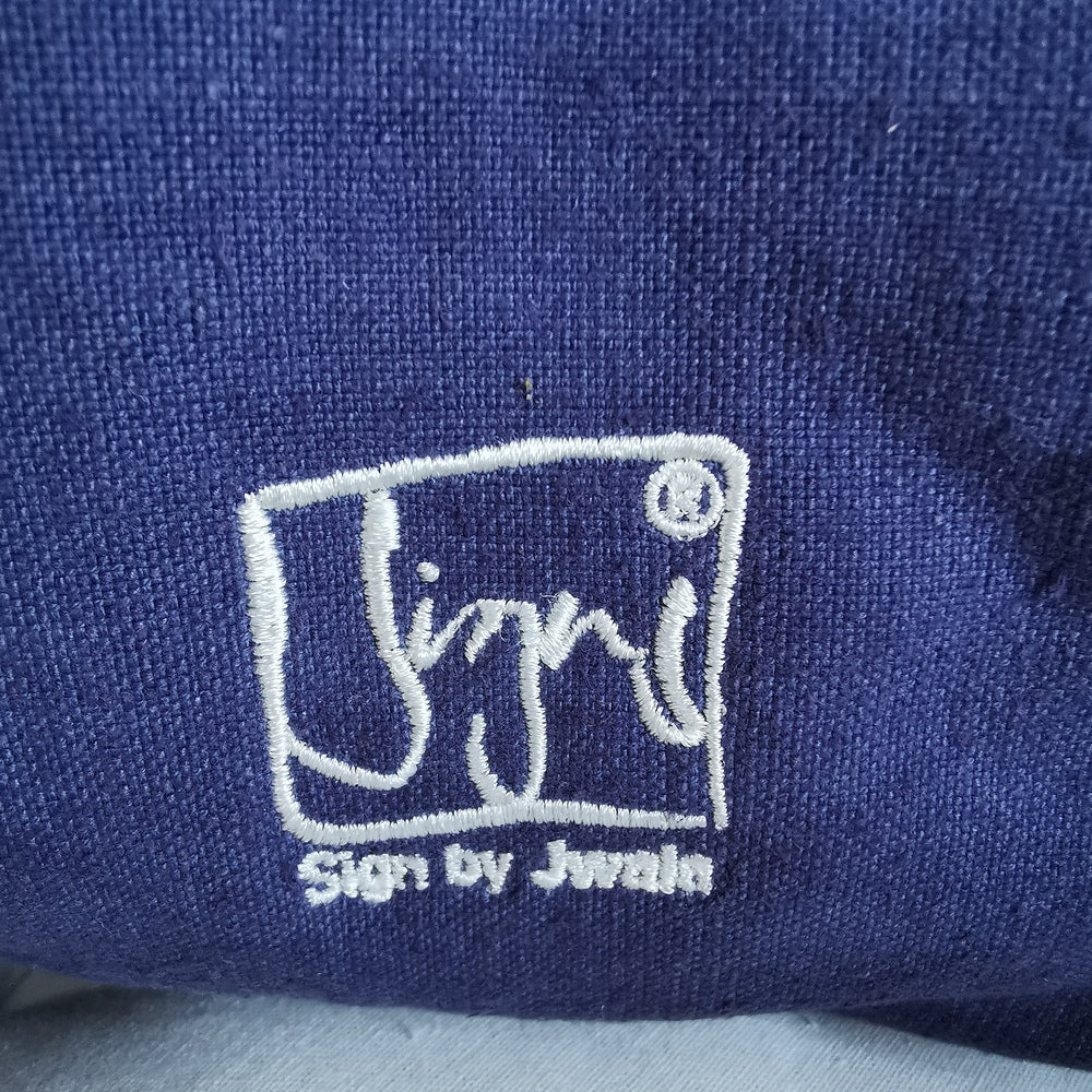 Bauernleinen Zirbenkissen "Mein Herz geht auf"