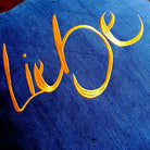 Bauernleinen Zirbenkissen "Liebe" 40x40