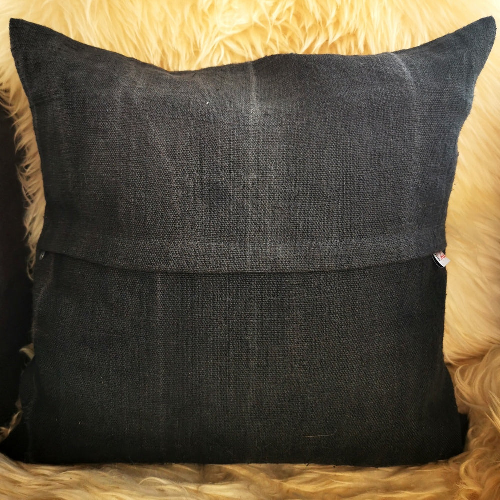 Bauernleinen Zirbenkissen "Freude Ornament" 38x38