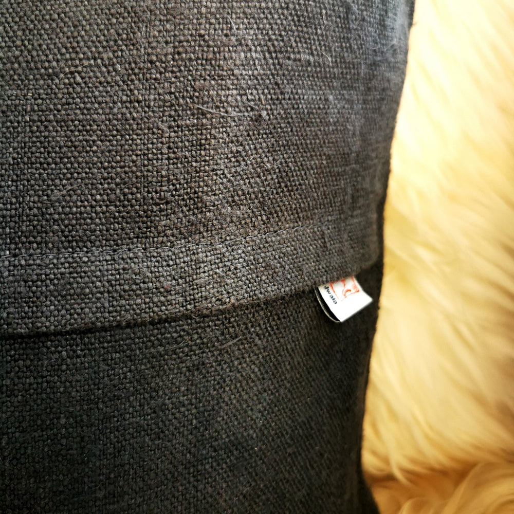 Bauernleinen Zirbenkissen "Freude Ornament" 38x38