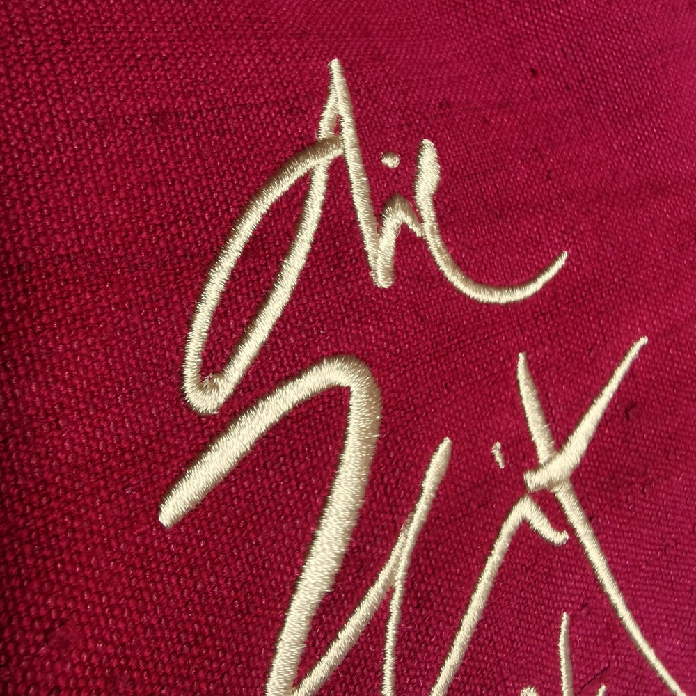 Bauernleinen Zirbenkissen "die Zeit ist Jetzt"