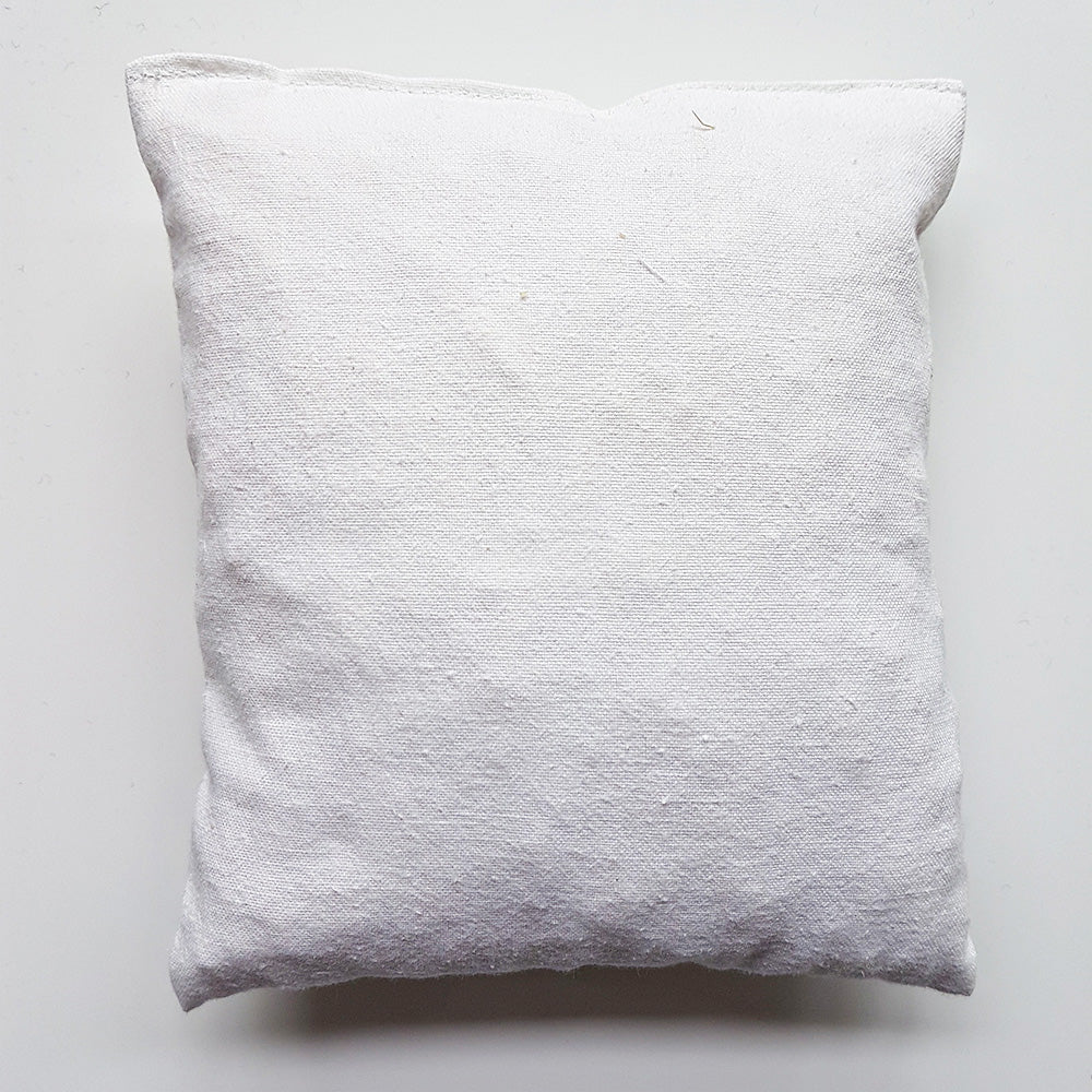 Kleines Zirbenkissen "G'sund bleiben" Weiß