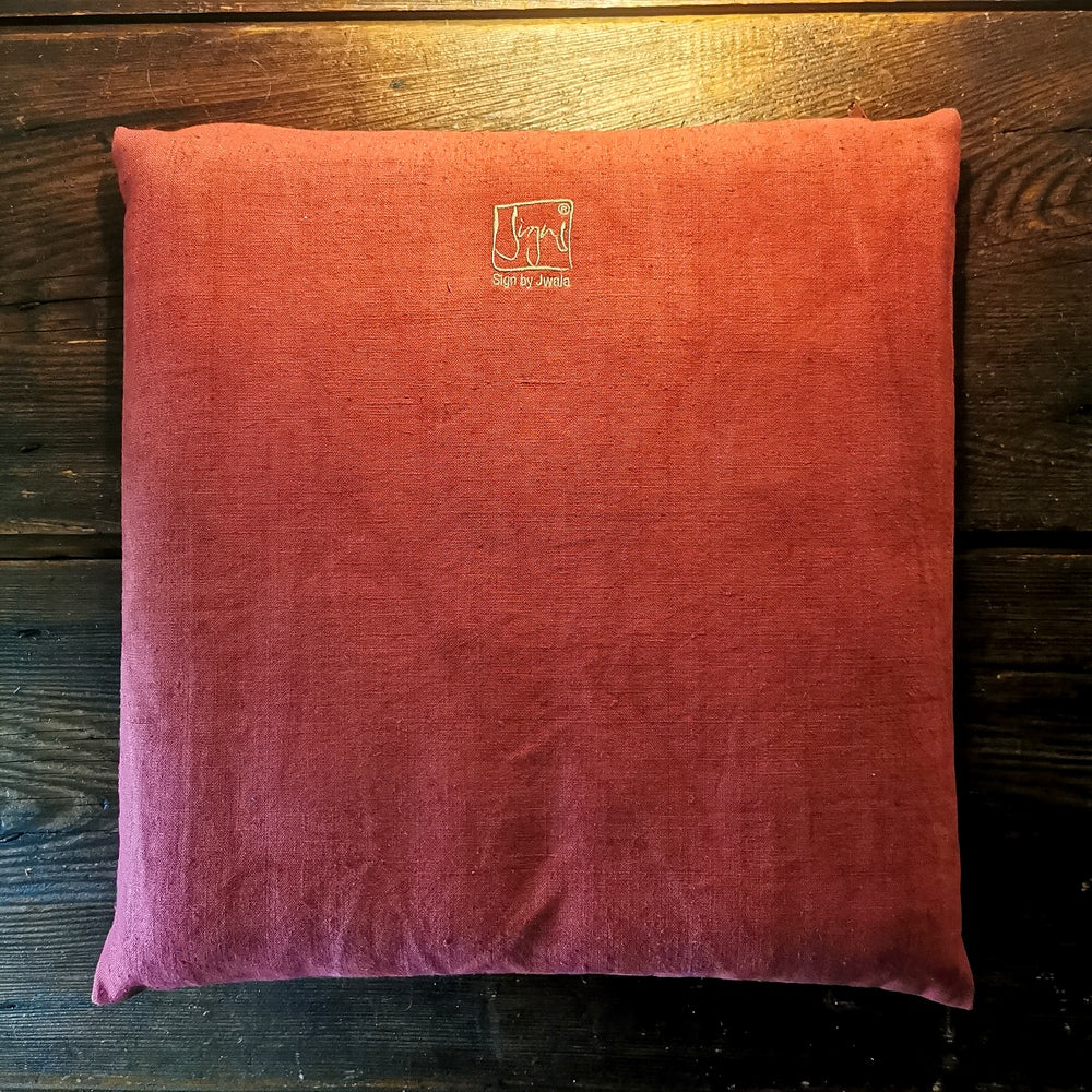 Bauernleinen-Flachkissen "Freude"