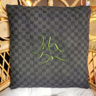 Bauernleinen-Flachkissen "Ich bin"