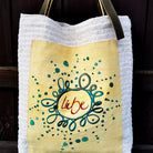 Schultertasche "Liebe Ornament" mit Hirschlederriemen