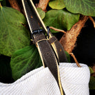 Schultertasche "Liebe Ornament" mit Hirschlederriemen