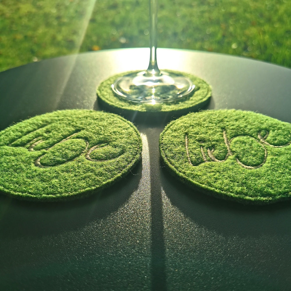 Glasuntersetzer "Liebe" Grün