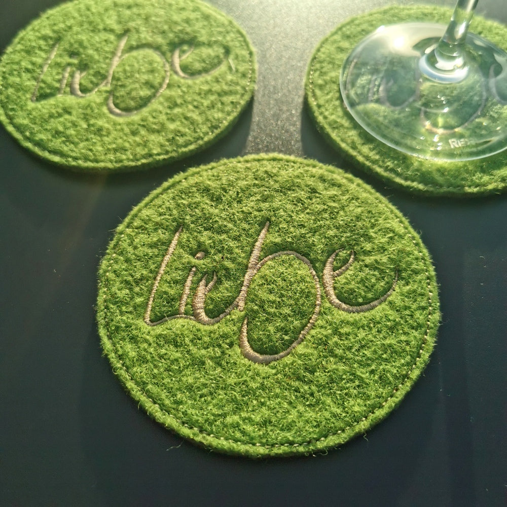 Glasuntersetzer "Liebe" Grün