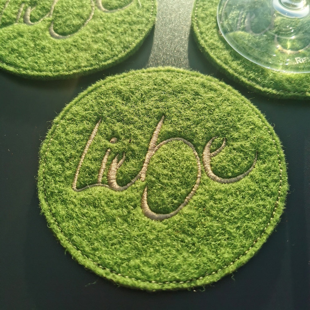 Glasuntersetzer "Liebe" Grün