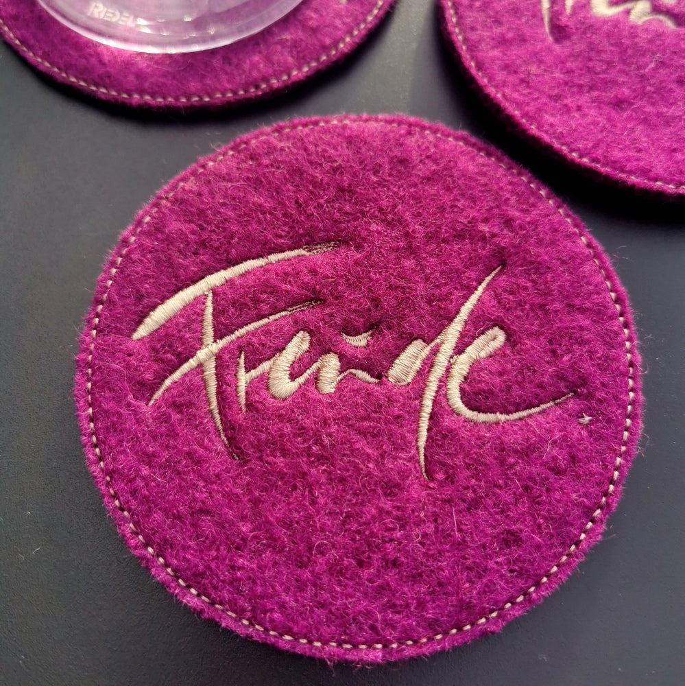 Glasuntersetzer "Freude" Violett