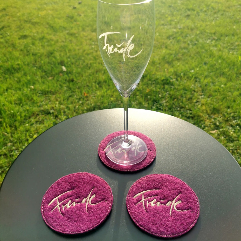 Glasuntersetzer "Freude" Violett