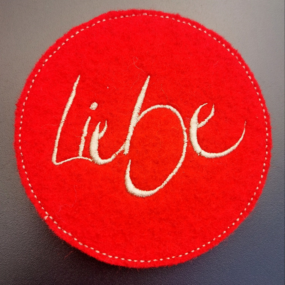Glasuntersetzer "Liebe" Rot