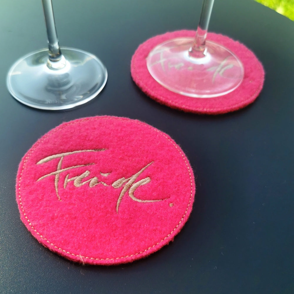 Glasuntersetzer "Freude" Magenta