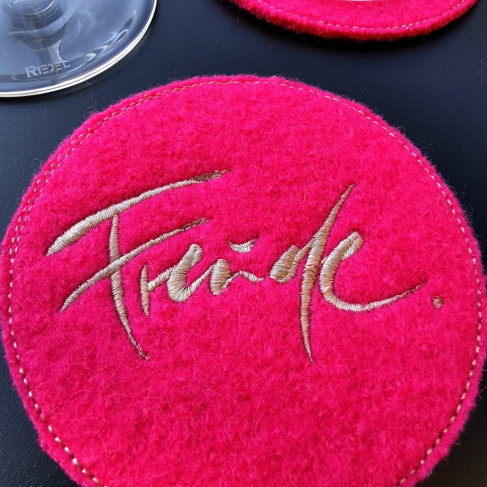 Glasuntersetzer "Freude" Magenta