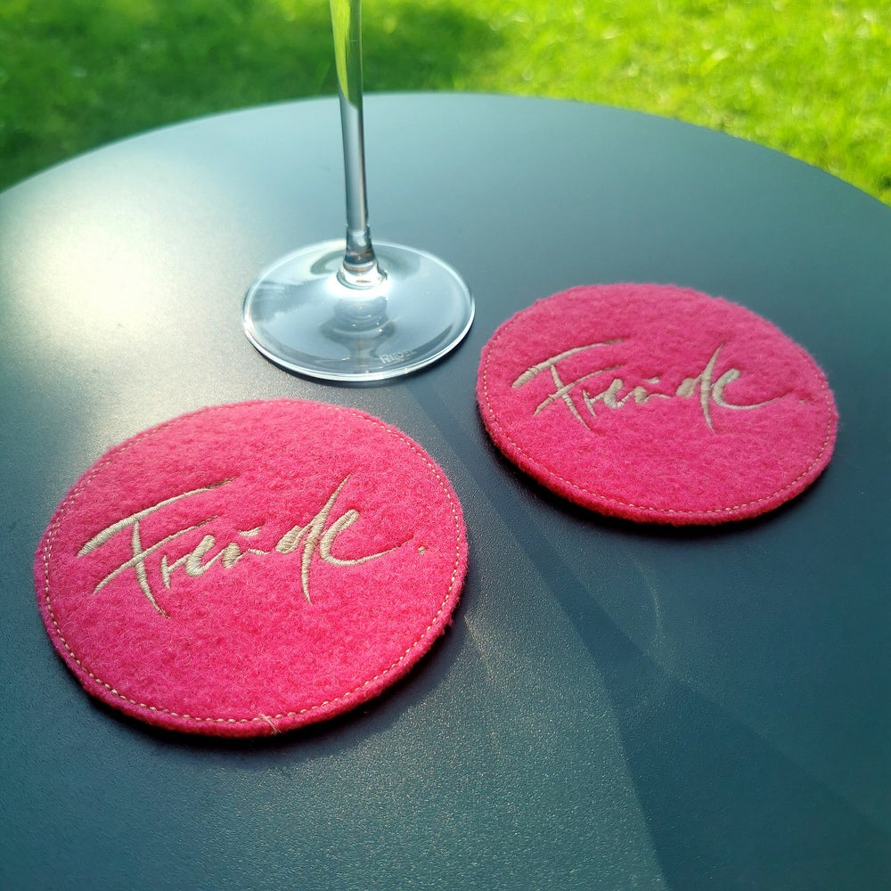 Glasuntersetzer "Freude" Magenta