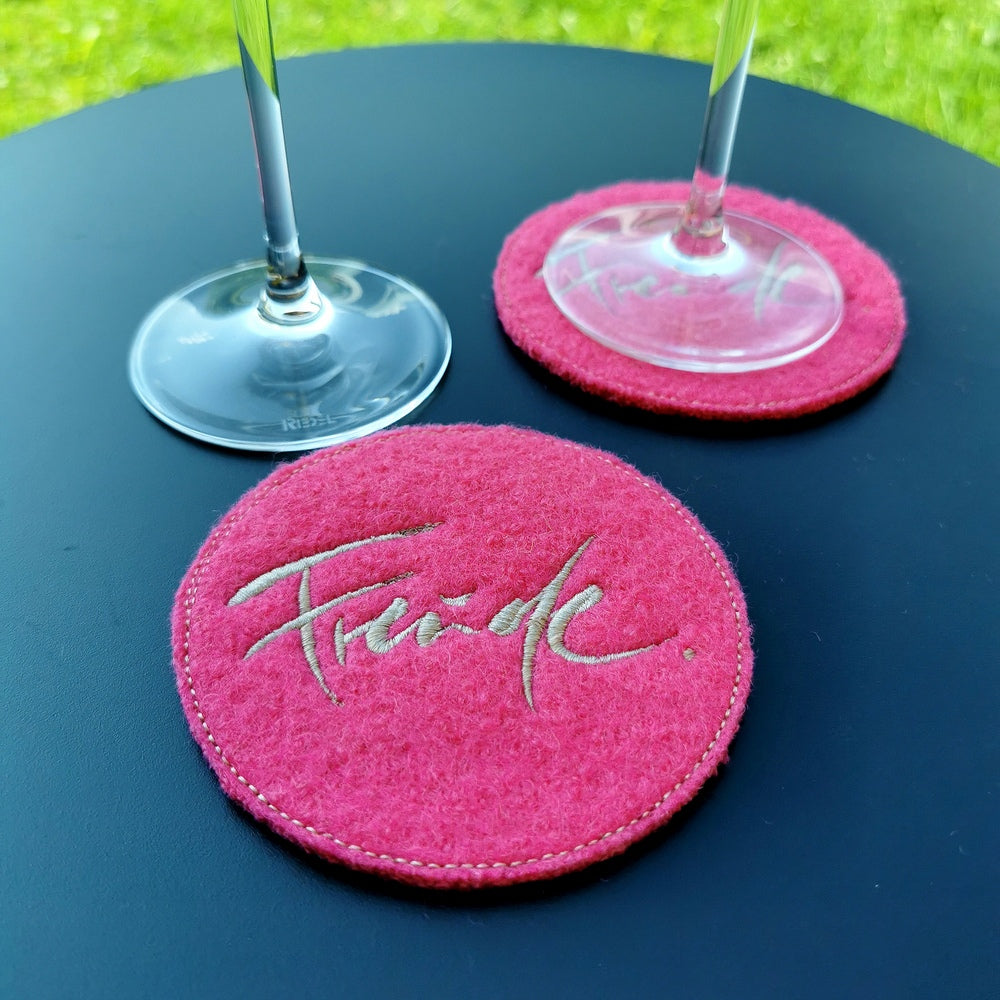 Glasuntersetzer "Freude" Magenta