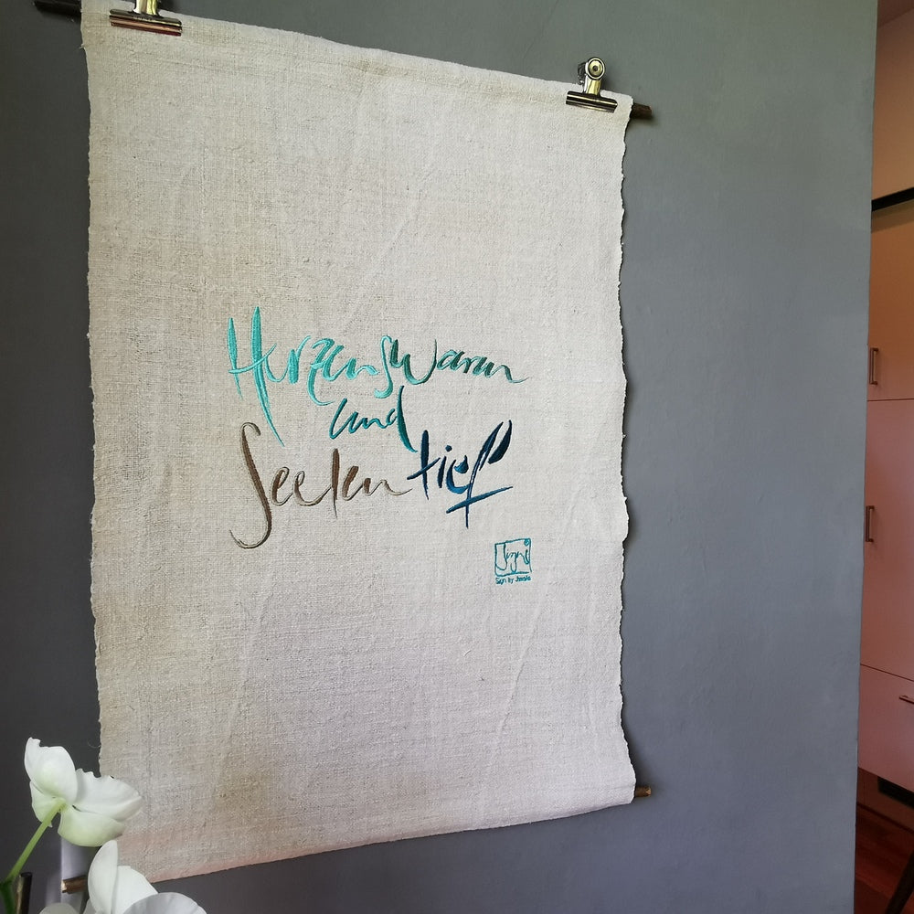 Haussegen "Herzenswarm und Seelentief"