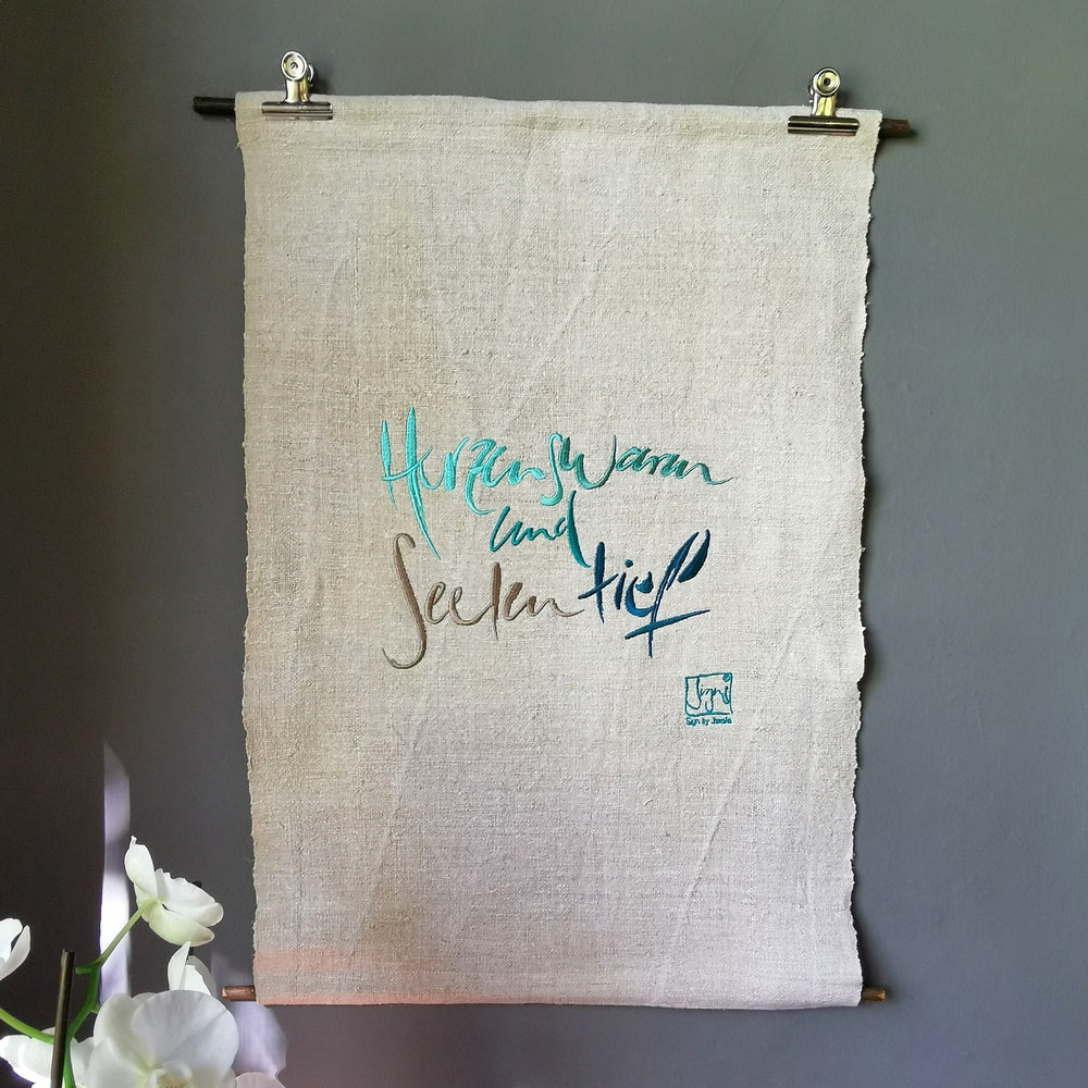 Haussegen "Herzenswarm und Seelentief"