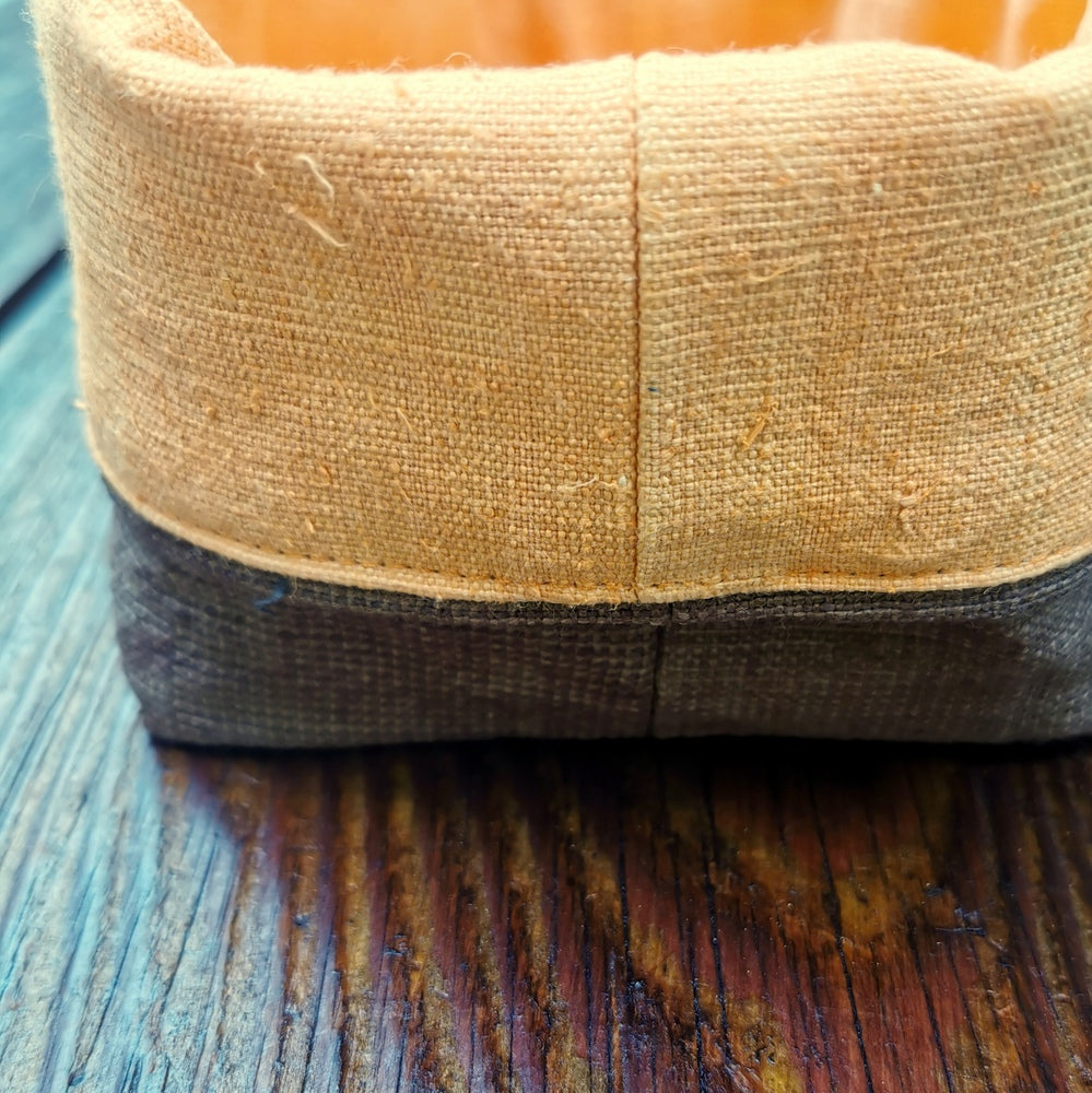 Brotkörbchen "Ich bin genährt" Braun/Orange