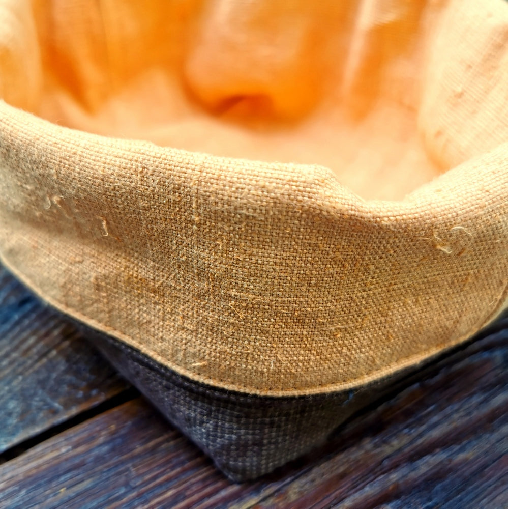 Brotkörbchen "Ich bin genährt" Braun/Orange