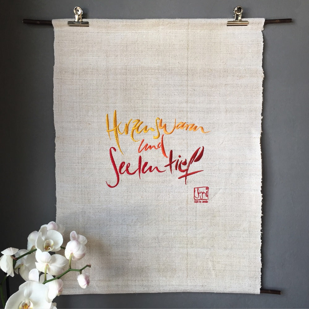 Haussegen "Herzenswarm und Seelentief"