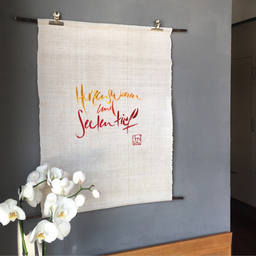 Haussegen "Herzenswarm und Seelentief"