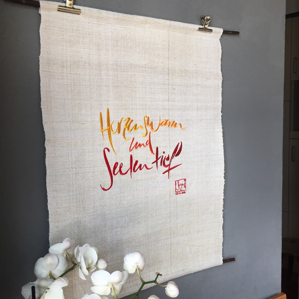 Haussegen "Herzenswarm und Seelentief"