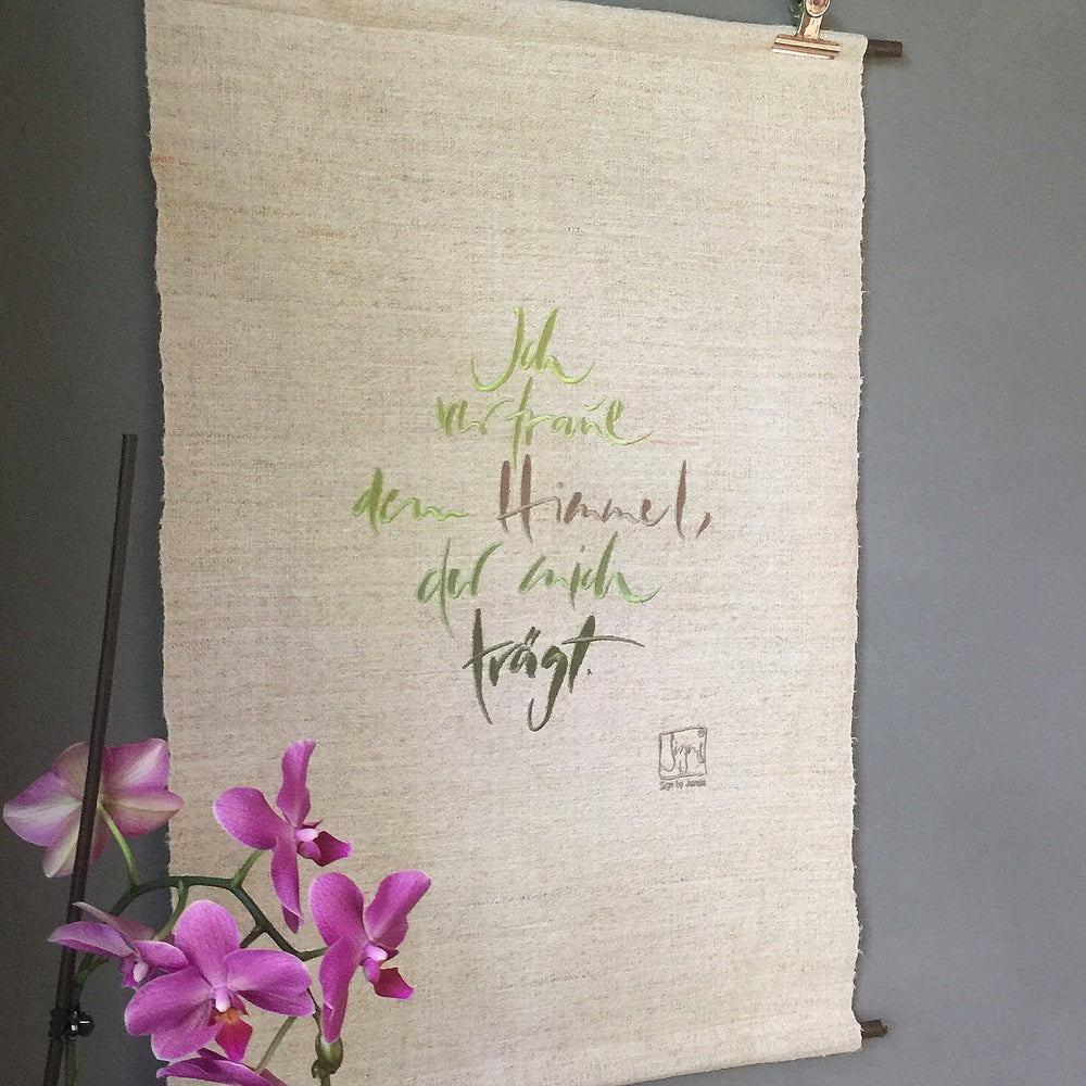 Haussegen "Ich vertraue dem Himmel..."