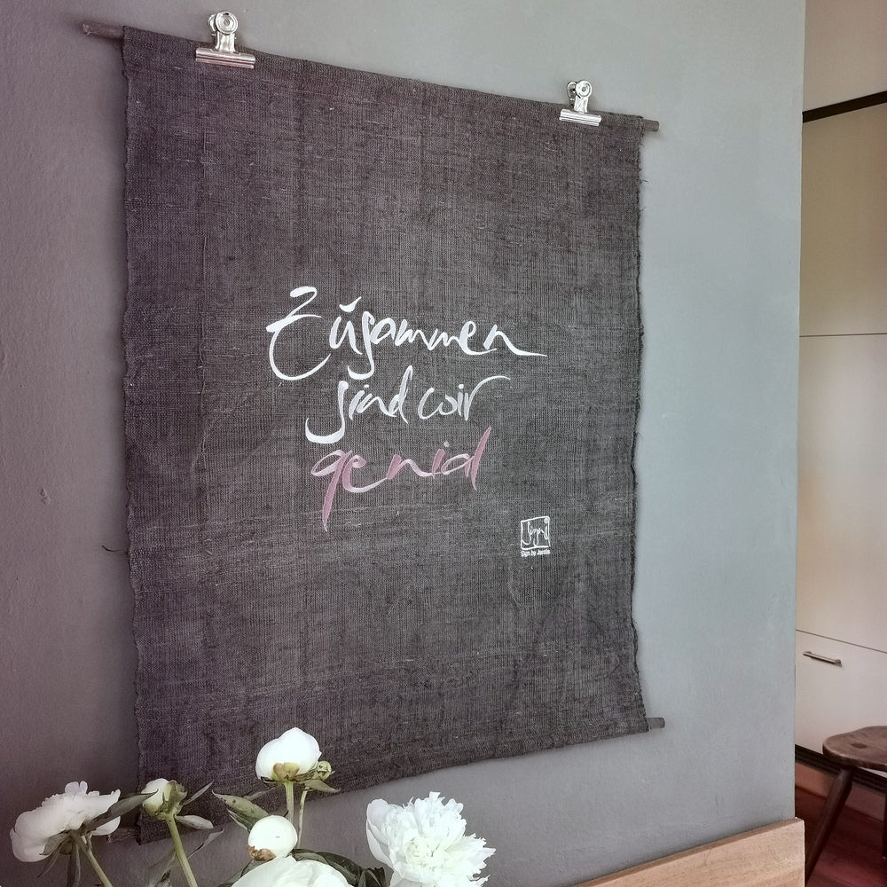 Haussegen "Zusammen sind wir genial