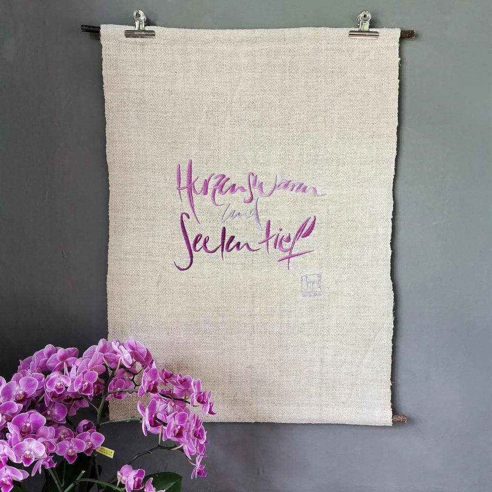 Haussegen "Herzenswarm und Seelentief"