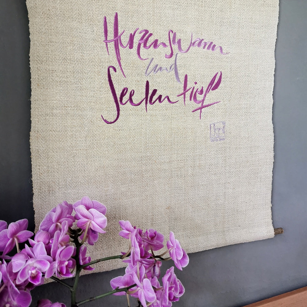 Haussegen "Herzenswarm und Seelentief"