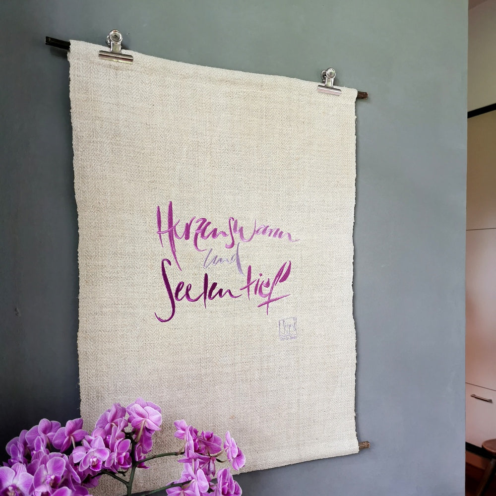 Haussegen "Herzenswarm und Seelentief"