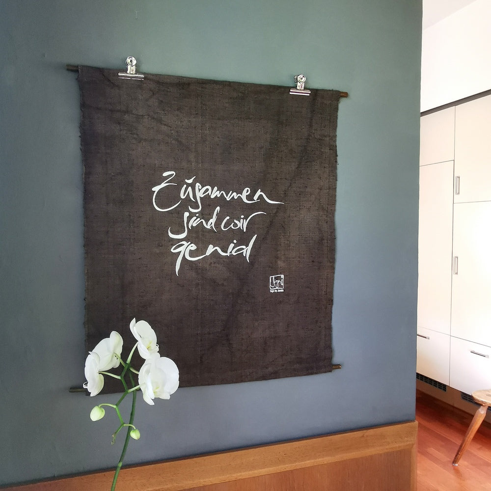 Haussegen "Zusammen sind wir genial"