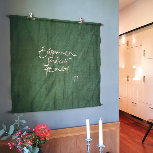 Haussegen "Zusammen sind wir genial"