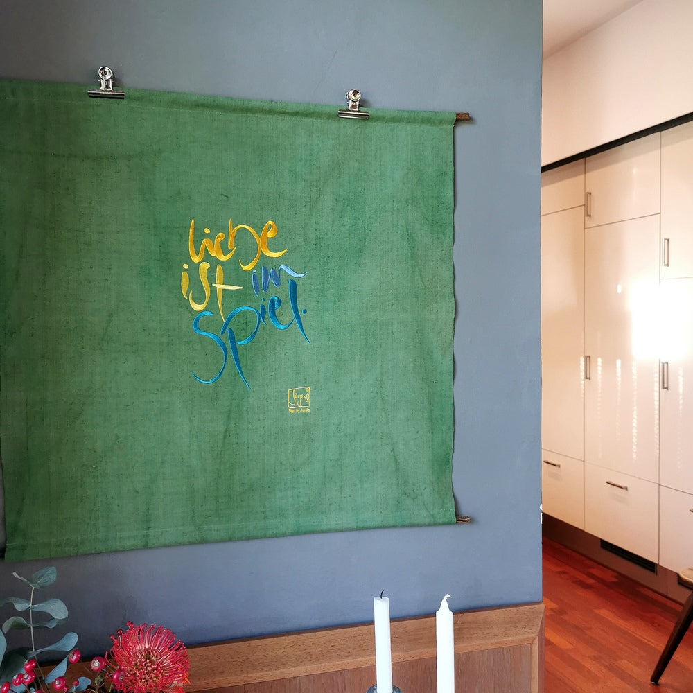 Haussegen "Liebe ist im Spiel"