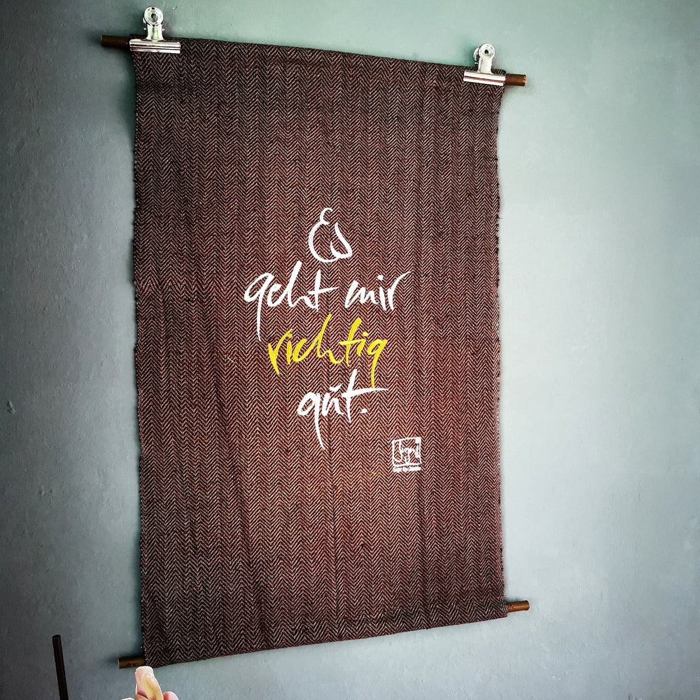 Haussegen "Es geht mir richtig gut."